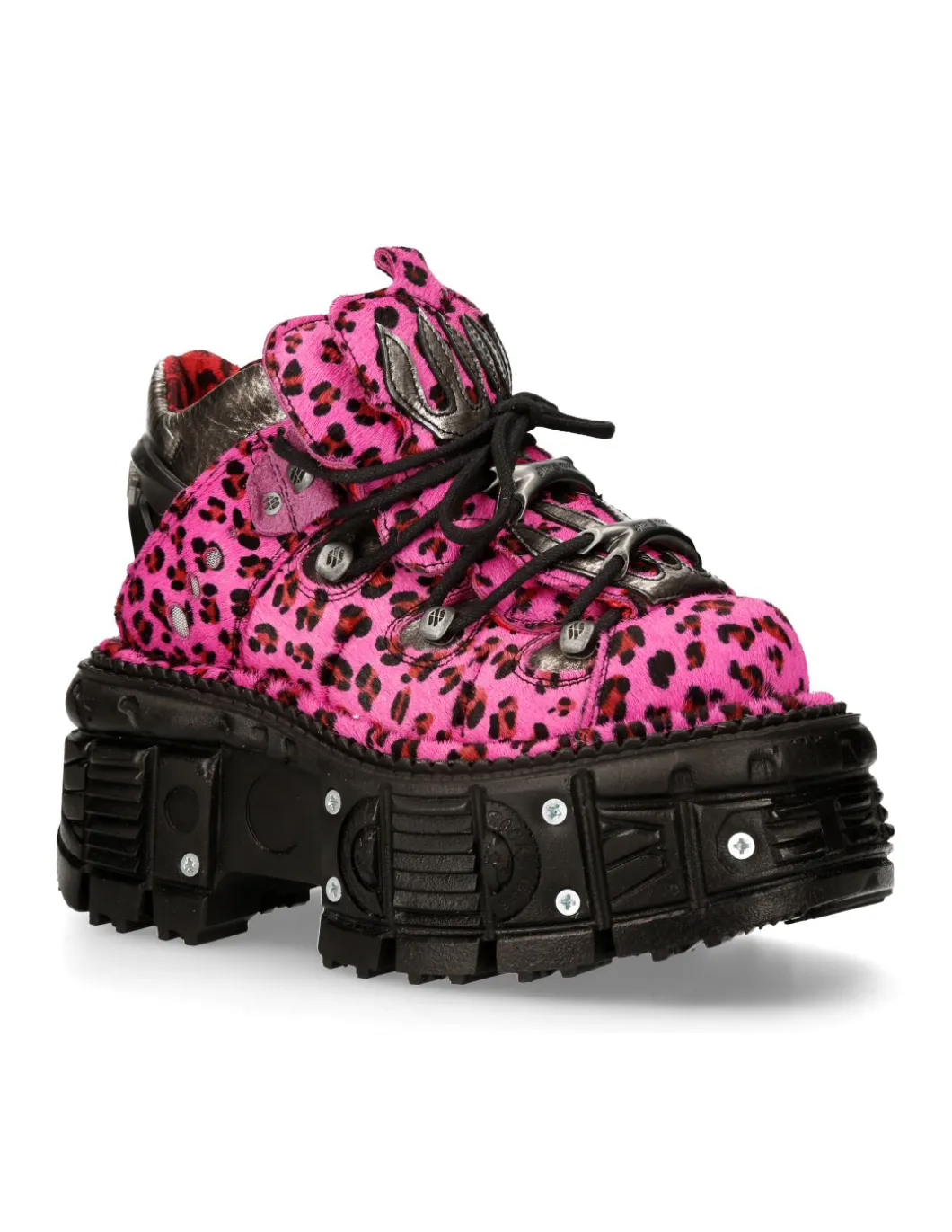 ANKLE BOOT ANIMAL PRINT IMPERFECT TANK WITH LACES M-MET011-C8
