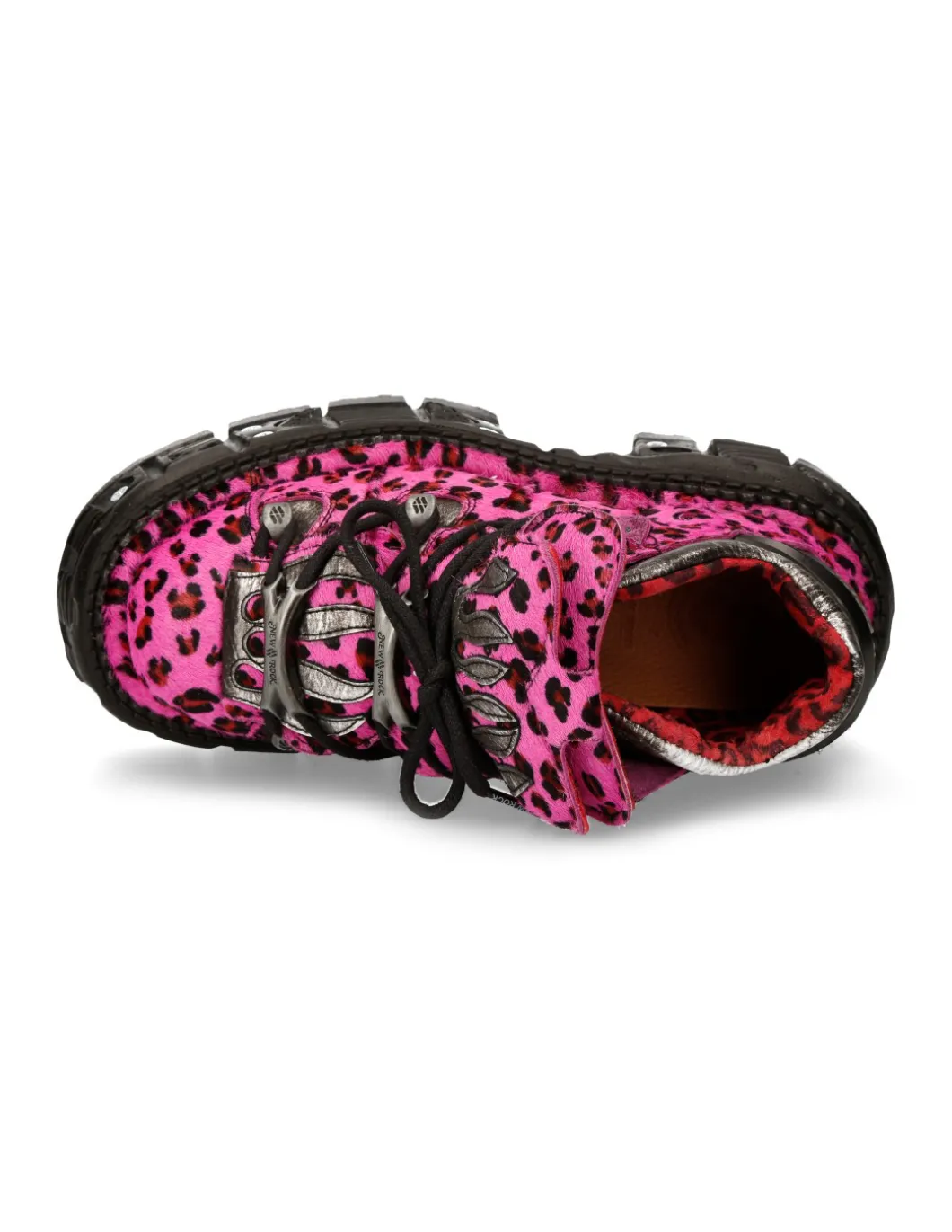 ANKLE BOOT ANIMAL PRINT IMPERFECT TANK WITH LACES M-MET011-C8