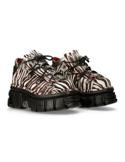 ANKLE BOOT ANIMAL PRINT TOWER WITH LACES M-MET011-C9