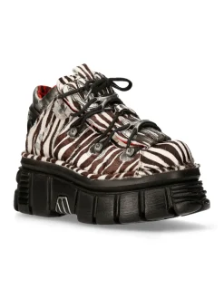 ANKLE BOOT ANIMAL PRINT TOWER WITH LACES M-MET011-C9