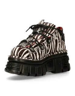 ANKLE BOOT ANIMAL PRINT TOWER WITH LACES M-MET011-C9