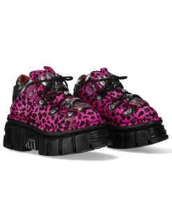 ANKLE BOOT ANIMAL PRINT TOWER WITH LACES M-MET011-C7