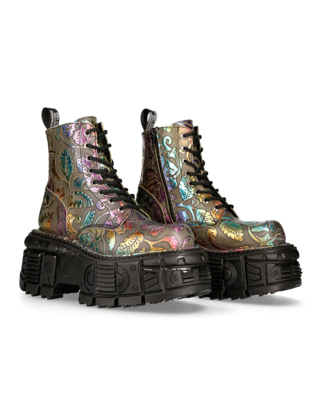 ANKLE BOOT BLACK IMPERFECT WITH LACES M-MILI084C-C21