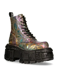 ANKLE BOOT BLACK IMPERFECT WITH LACES M-MILI084C-C21