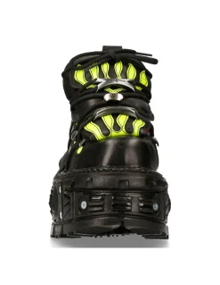 ANKLE BOOT BLACK IMPERFECT TANK WITH LACES M-MET011-C2