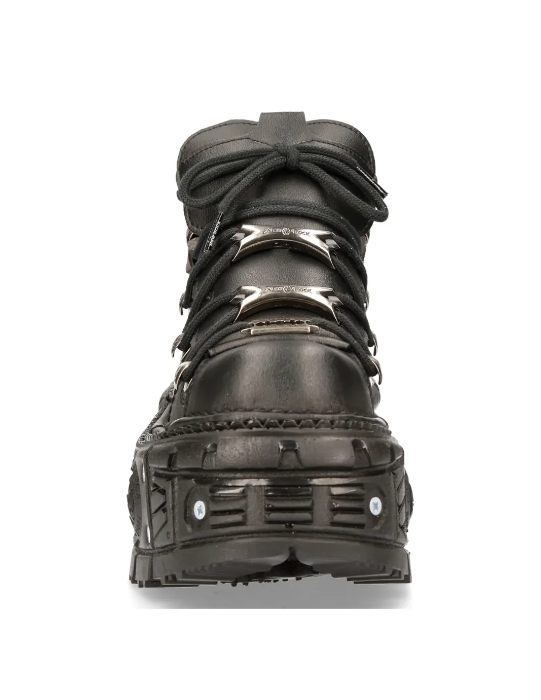 ANKLE BOOT BLACK IMPERFECT WITH LACES M-TANK106N-V2