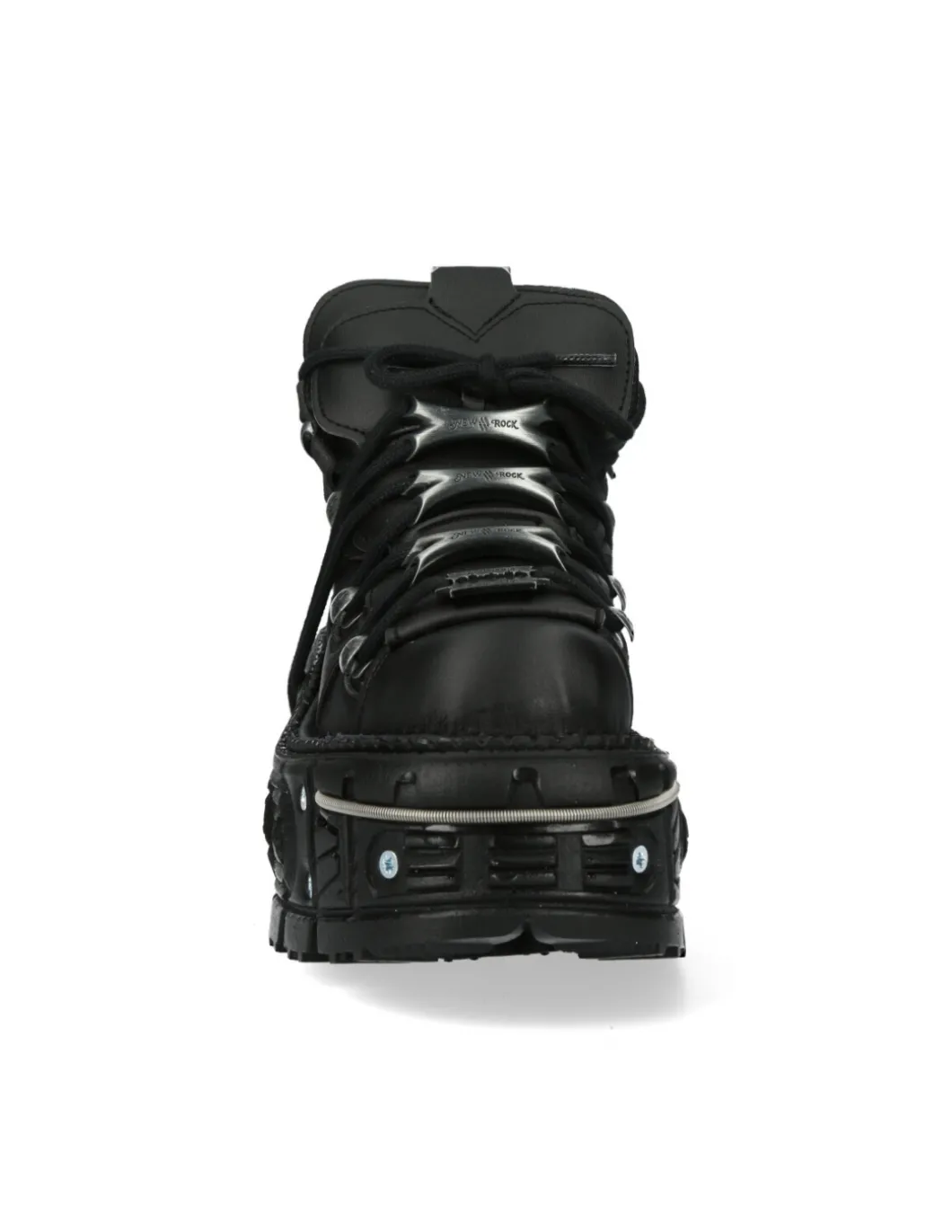ANKLE BOOT BLACK IMPERFECT WITH LACES M-TANK006C-V1