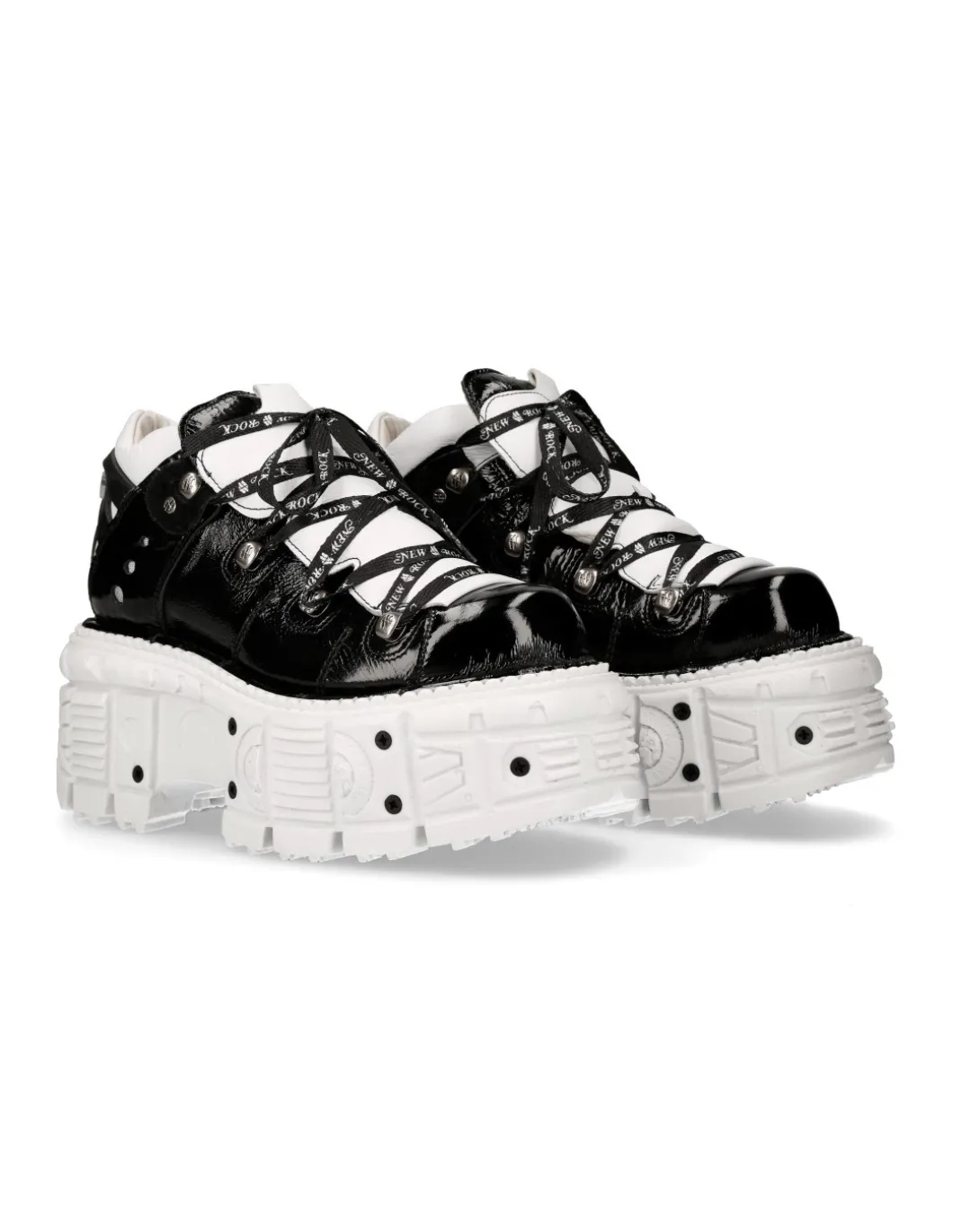 ANKLE BOOT BLACK IMPERFECT WITH LACES M-TANK106NLACE-C6