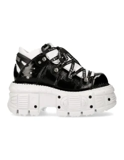 ANKLE BOOT BLACK IMPERFECT WITH LACES M-TANK106NLACE-C6