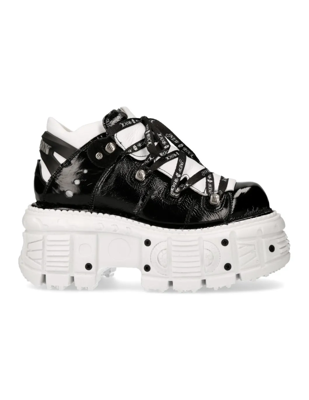 ANKLE BOOT BLACK IMPERFECT WITH LACES M-TANK106NLACE-C6