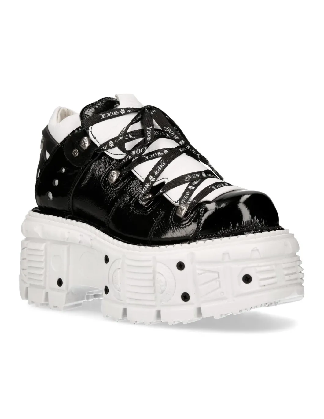 ANKLE BOOT BLACK IMPERFECT WITH LACES M-TANK106NLACE-C6