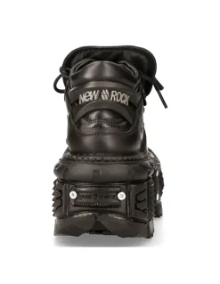 ANKLE BOOT BLACK IMPERFECT TANK WITH LACES M-TANK106-C2