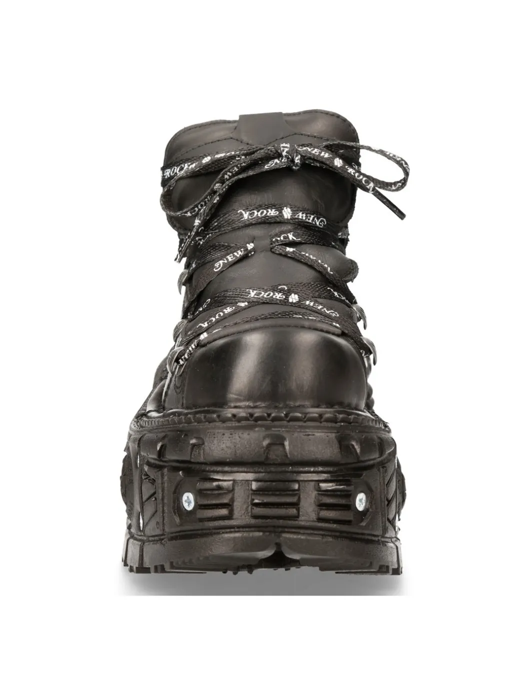 ANKLE BOOT BLACK IMPERFECT WITH LACES M-TANK106NLACE-C1