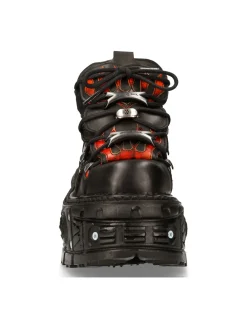 ANKLE BOOT BLACK IMPERFECT TANK WITH LACES M-MET011-C12