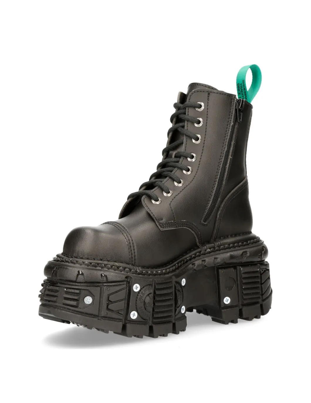 ANKLE BOOT BLACK IMPERFECT WITH LACES M-TANKMILI083C-V2