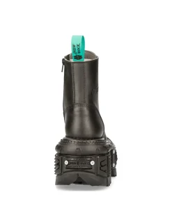 ANKLE BOOT BLACK IMPERFECT WITH LACES M-TANKMILI083C-V2