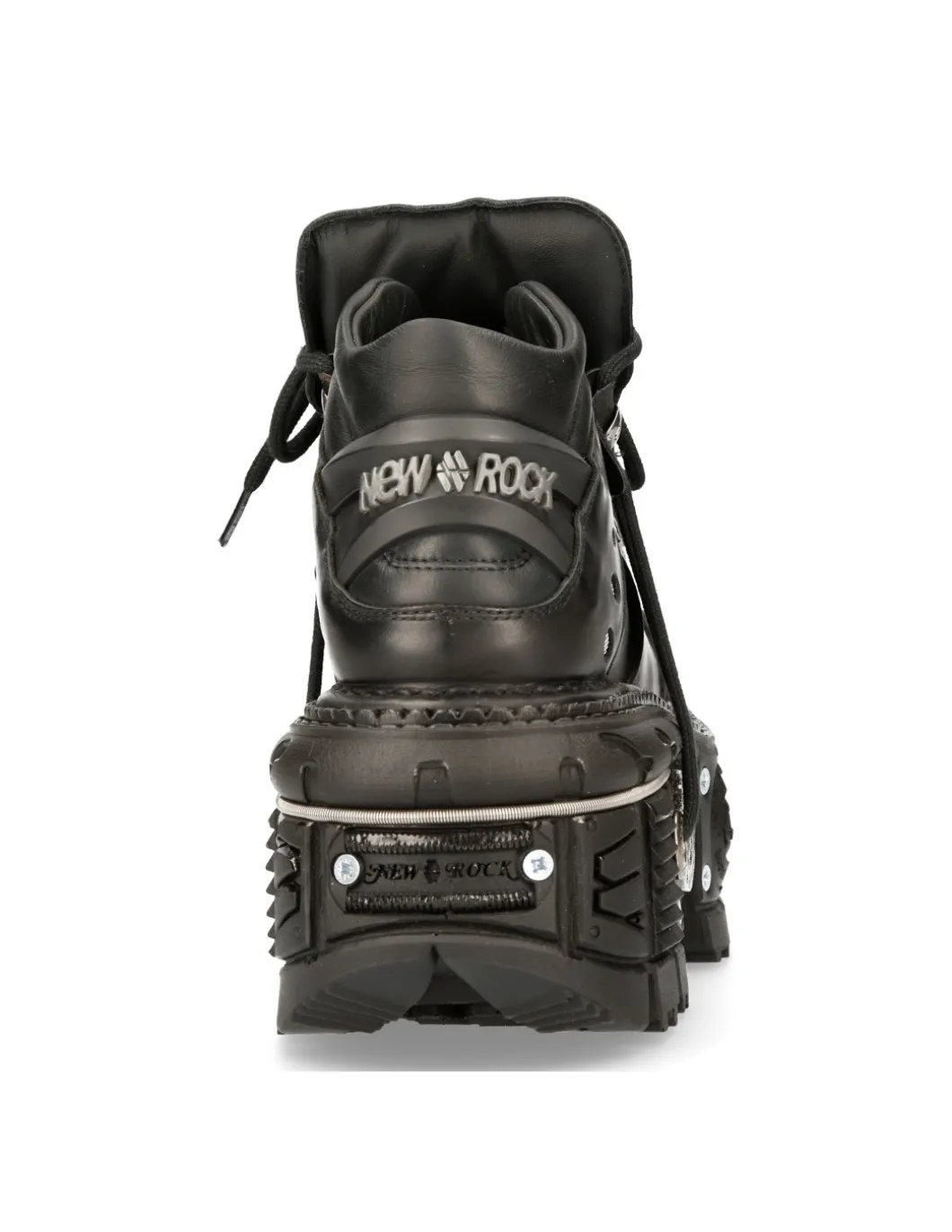ANKLE BOOT BLACK IMPERFECT WITH LACES M-TANK006C-S1