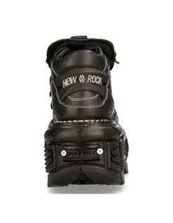 ANKLE BOOT BLACK IMPERFECT WITH LACES M-TANK106-C4