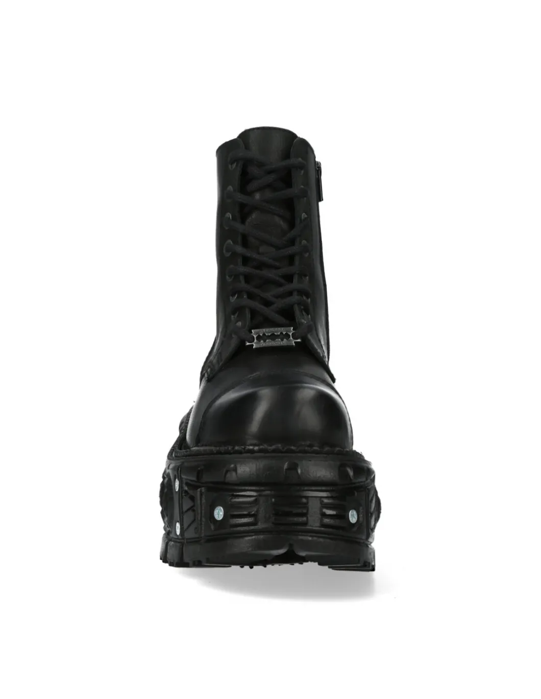 ANKLE BOOT BLACK IMPERFECT WITH LACES M-TANK083-C1