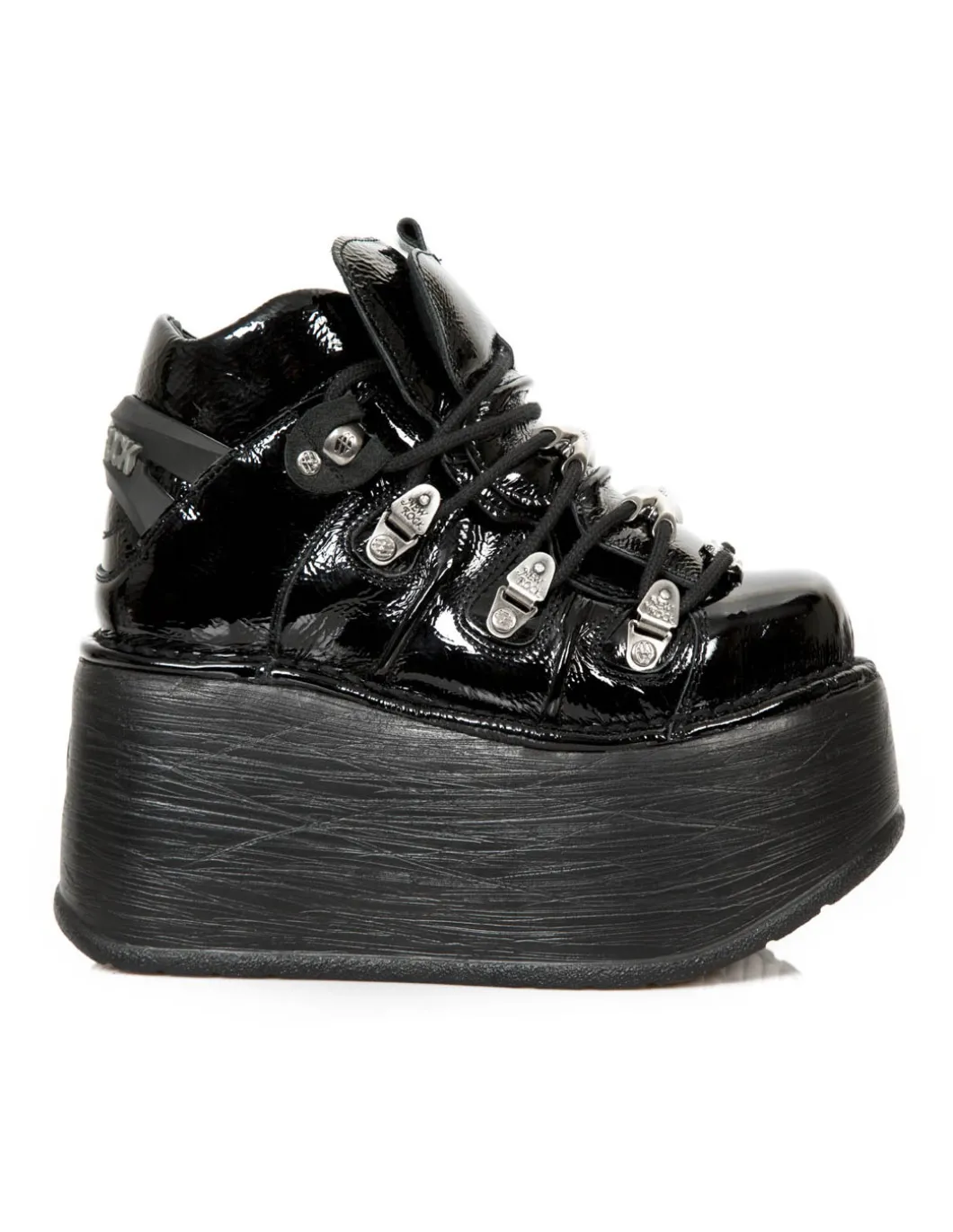 ANKLE BOOT BLACK NEW WITH LACES M-TANK006C-C7