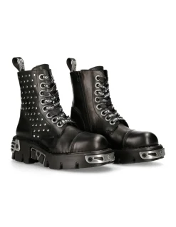 ANKLE BOOT BLACK REACTOR WITH LACES M-MILI247-C1