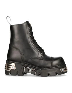 ANKLE BOOT BLACK REACTOR WITH LACES M-NEWMILI083-S35