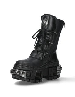ANKLE BOOT BLACK TANK M-WALL373-C2