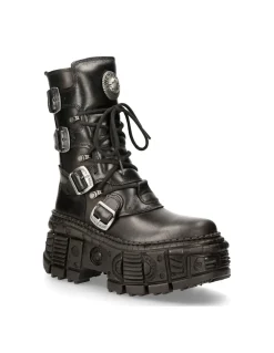 ANKLE BOOT BLACK TANK M-WALL373-S1