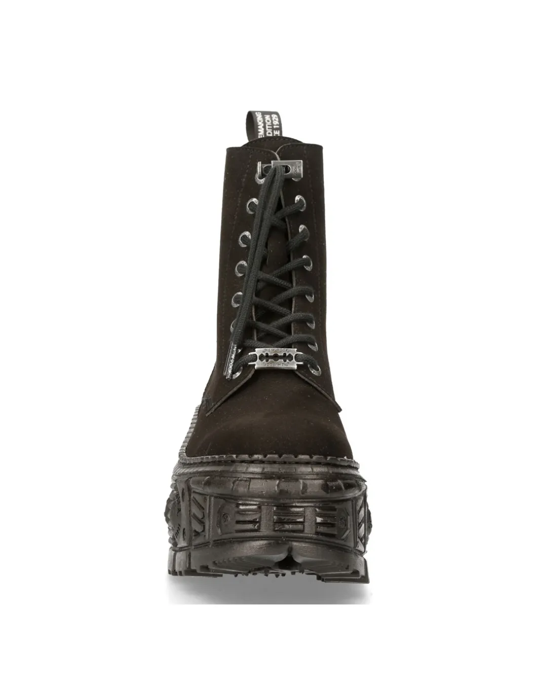 ANKLE BOOT BLACK TANK WITH LACES M-WALL026N-V1