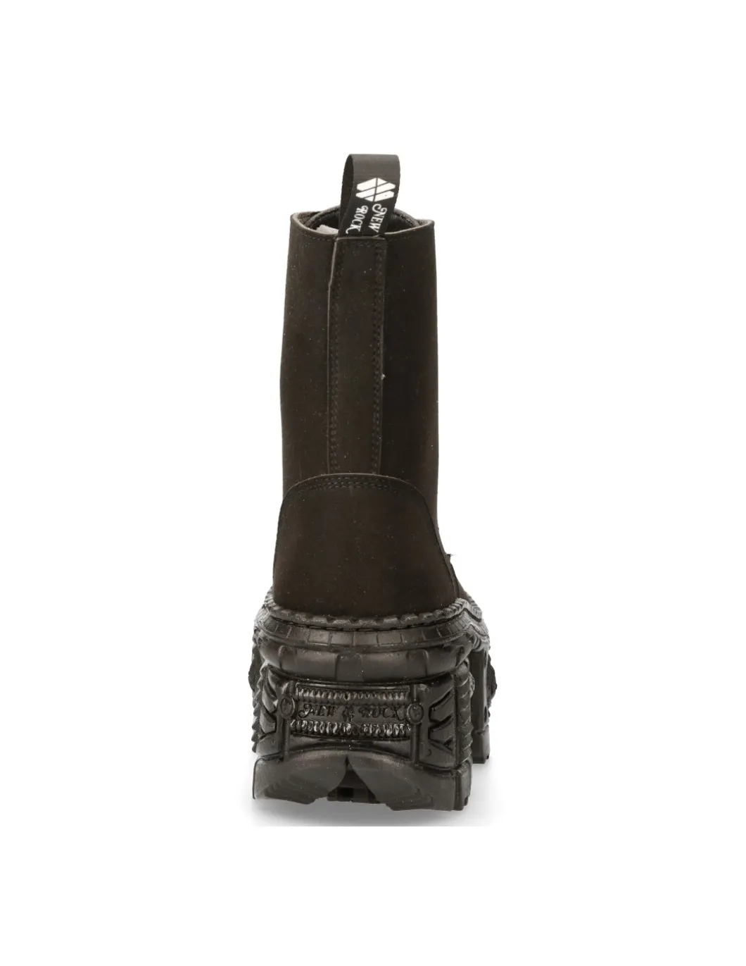 ANKLE BOOT BLACK TANK WITH LACES M-WALL026N-V1