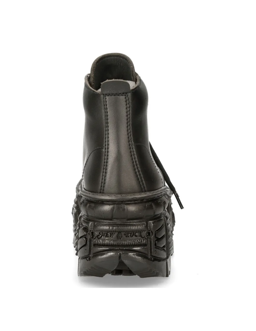 ANKLE BOOT BLACK TANK WITH LACES M-WALL046-V1