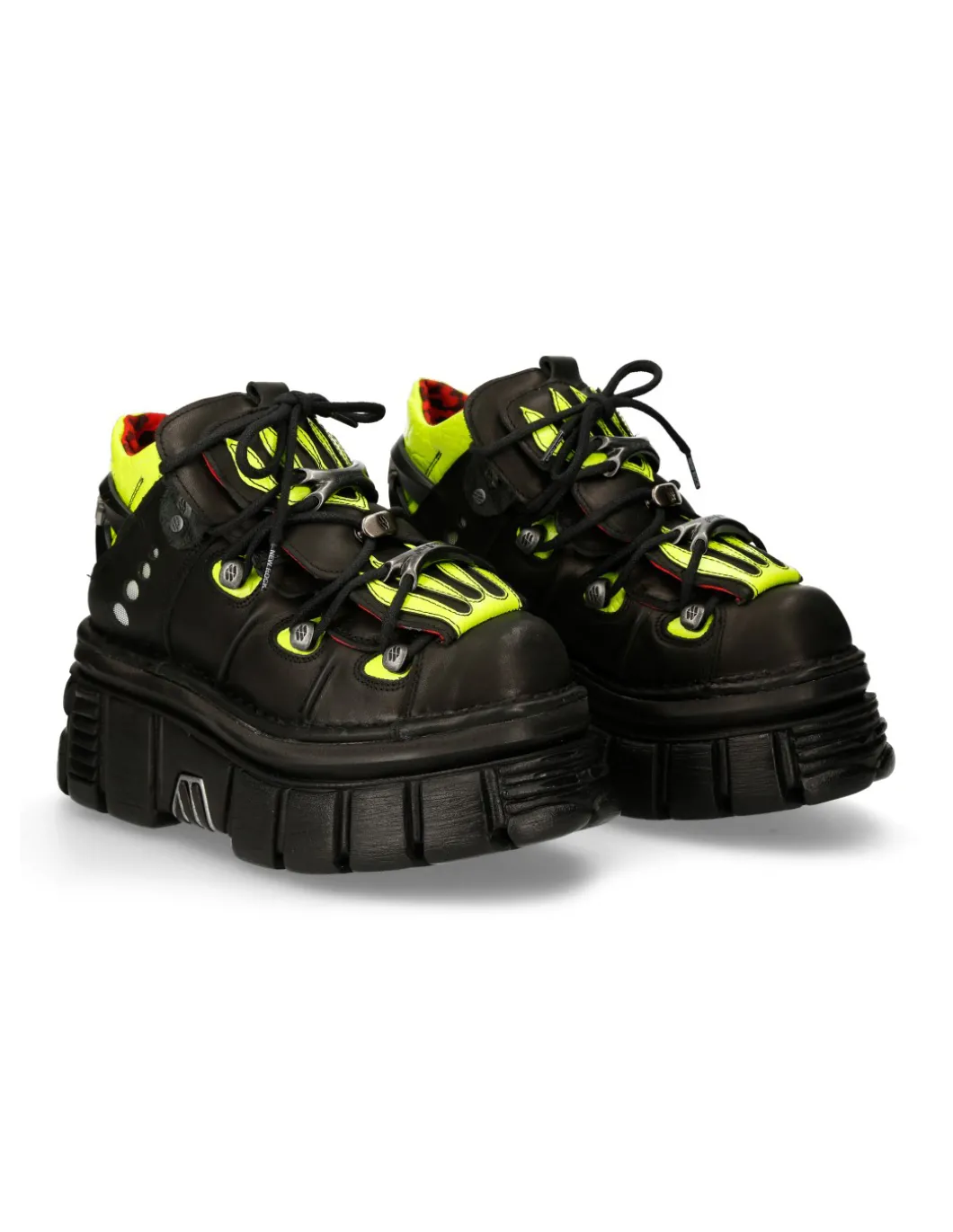 ANKLE BOOT BLACK TOWER WITH LACES M-MET011-C1