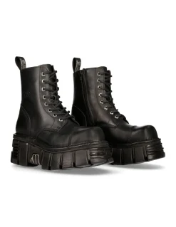 ANKLE BOOT BLACK TOWER WITH LACES M-NEWMILI083-S39