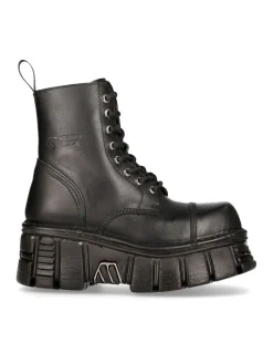 ANKLE BOOT BLACK TOWER WITH LACES M-NEWMILI083-S39