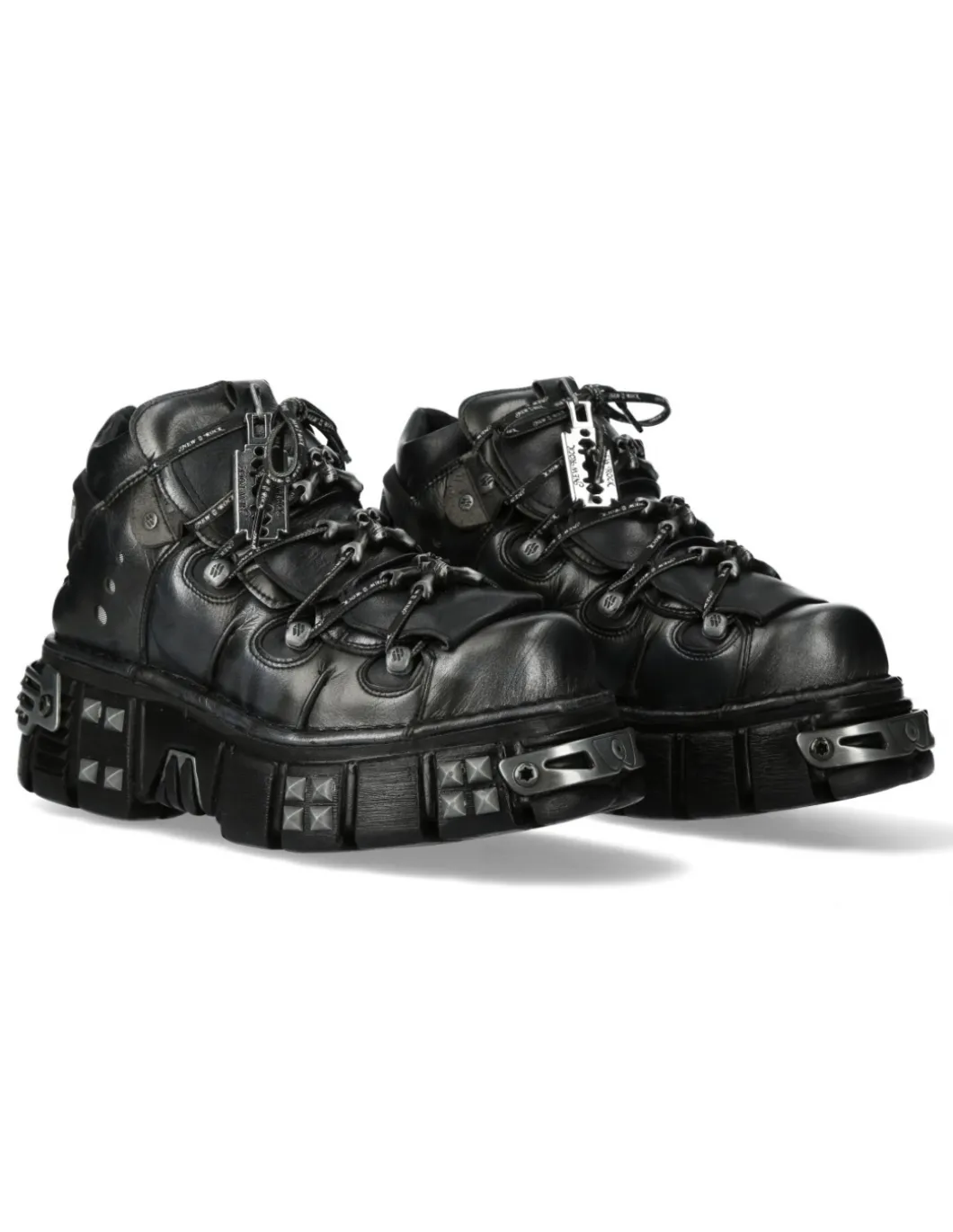 ANKLE BOOT BLACK TOWER WITH LACES M-106PHSC-V2