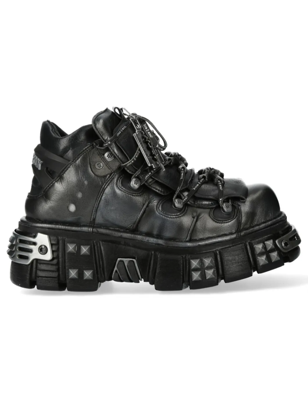 ANKLE BOOT BLACK TOWER WITH LACES M-106PHSC-V2