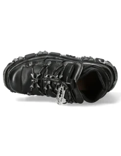 ANKLE BOOT BLACK TOWER WITH LACES M-106PHSC-V2