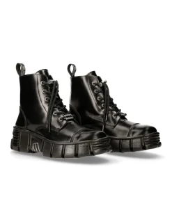 ANKLE BOOT BLACK TOWER WITH LACES M-WALL005N-C6