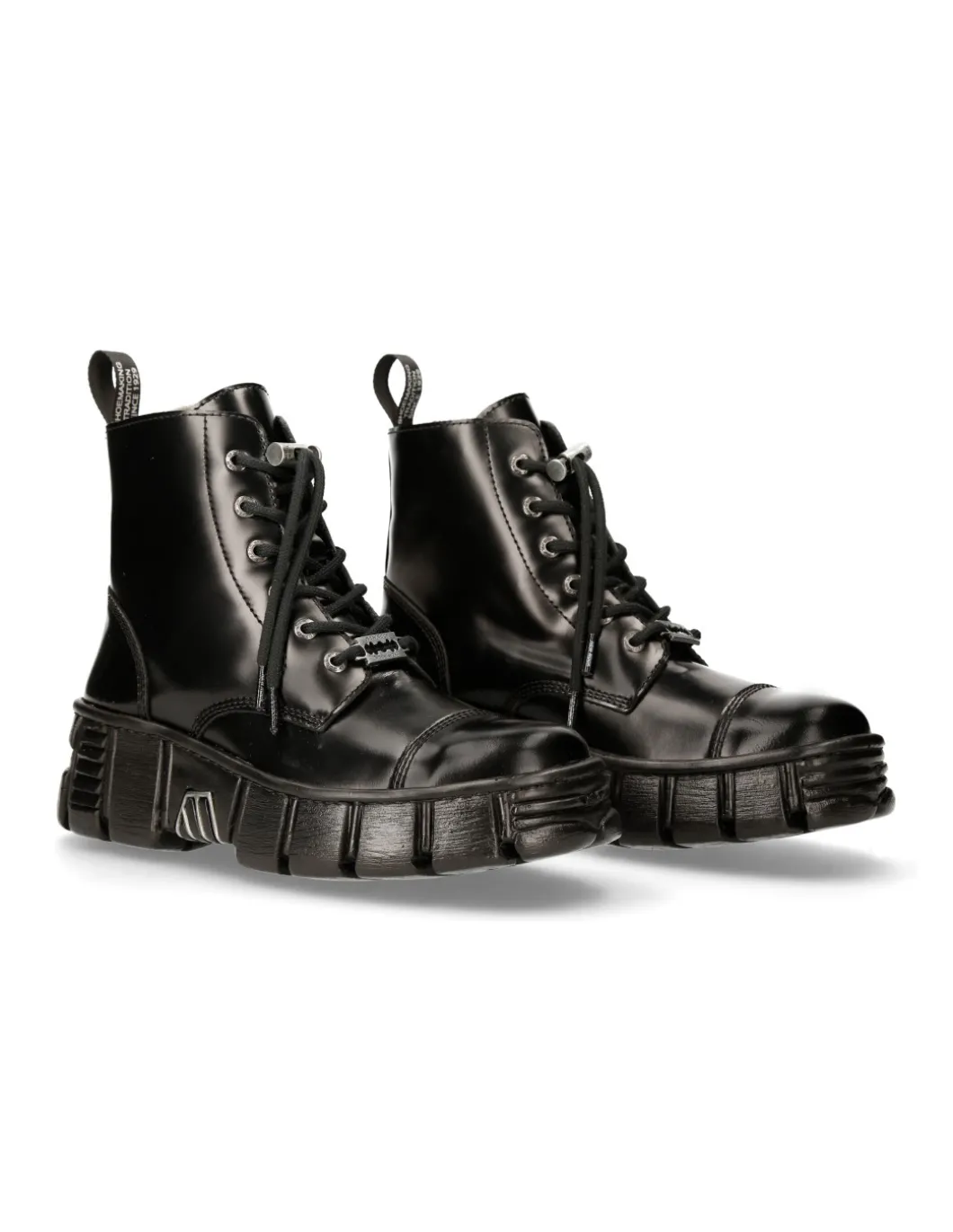 ANKLE BOOT BLACK TOWER WITH LACES M-WALL005N-C6