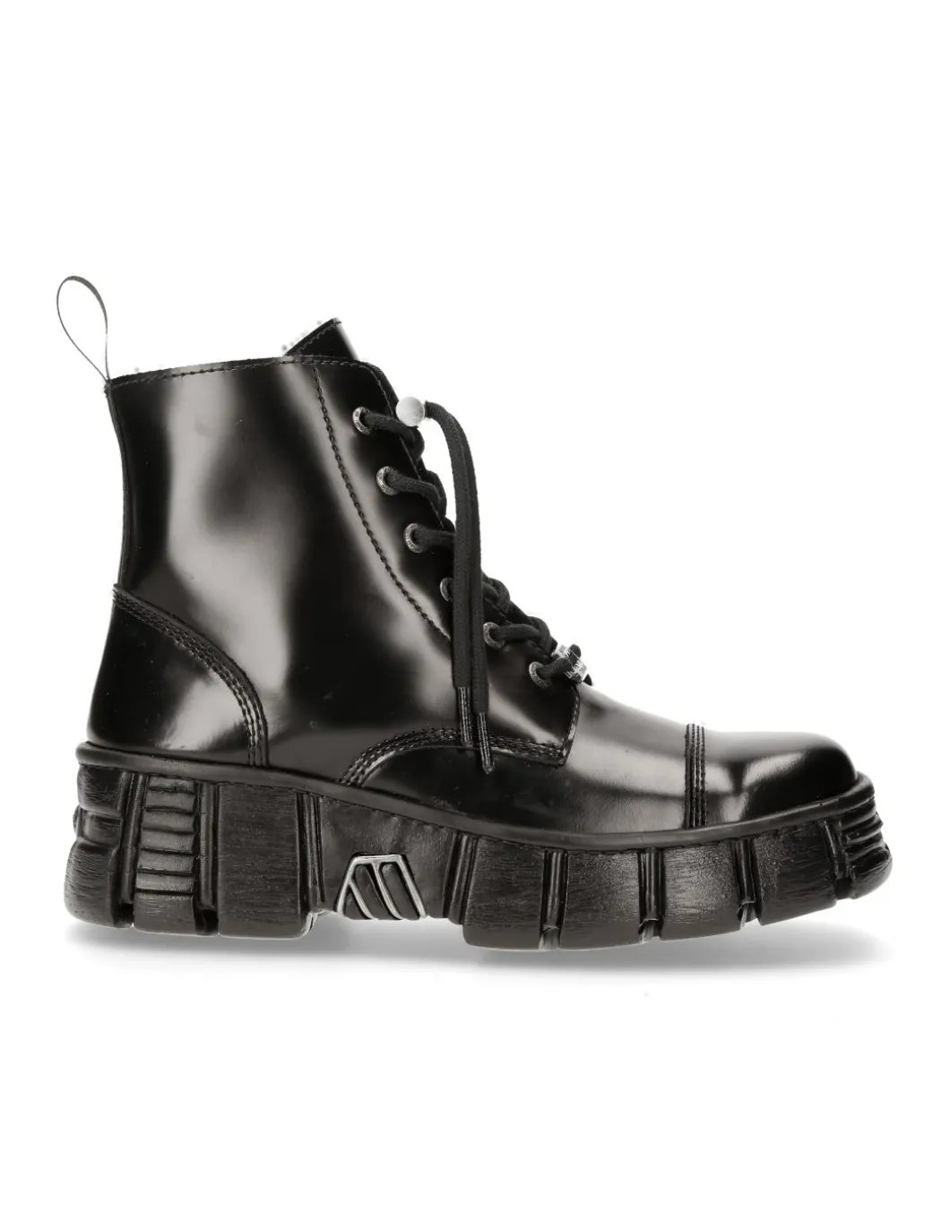 ANKLE BOOT BLACK TOWER WITH LACES M-WALL005N-C6
