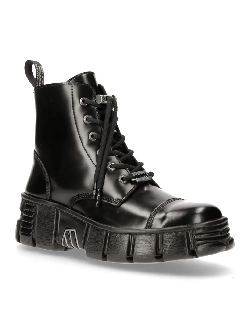 ANKLE BOOT BLACK TOWER WITH LACES M-WALL005N-C6