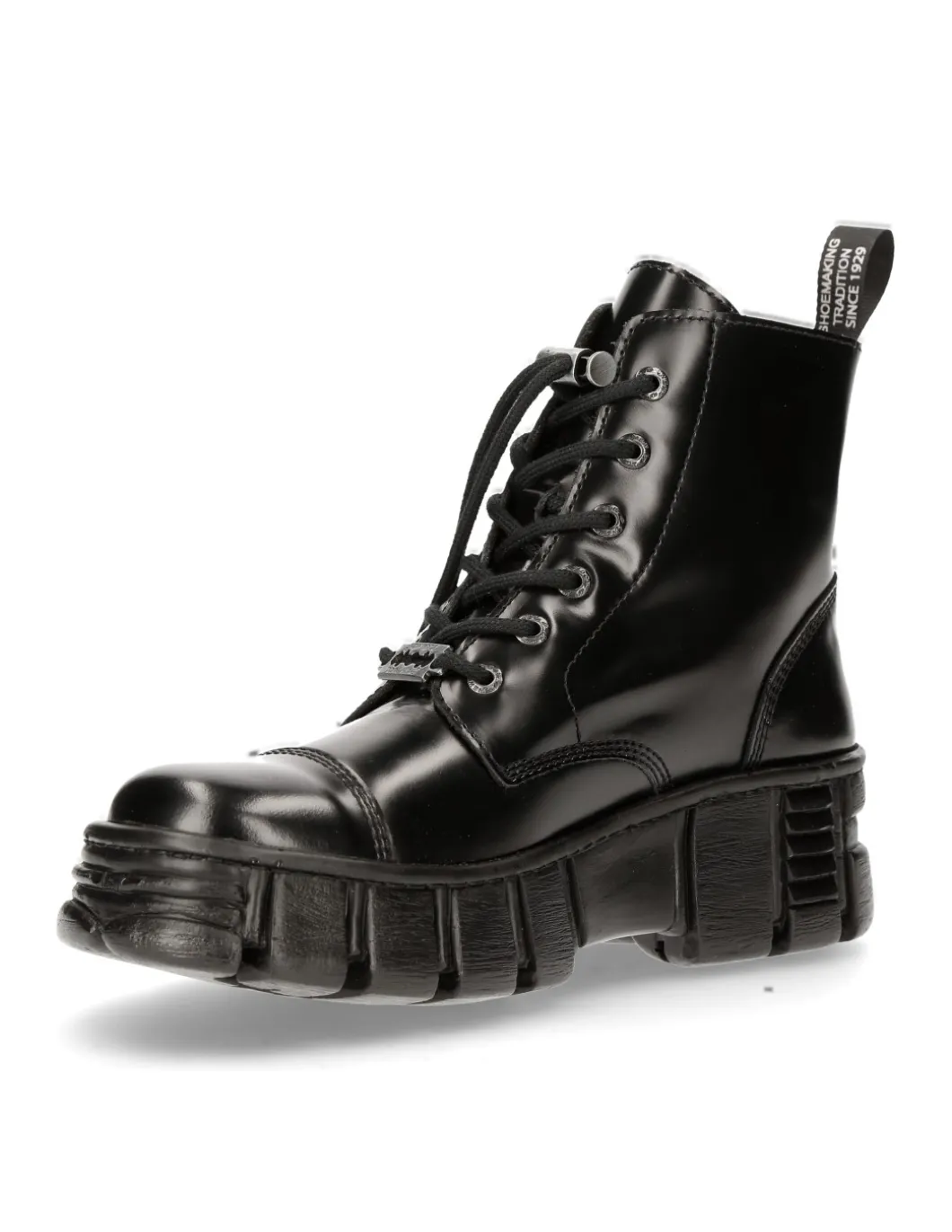 ANKLE BOOT BLACK TOWER WITH LACES M-WALL005N-C6