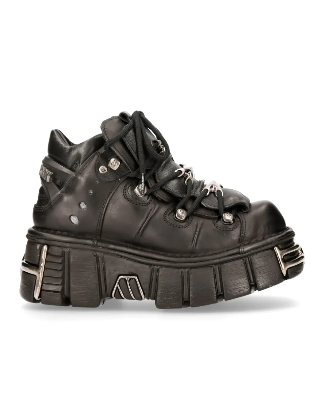 ANKLE BOOT BLACK TOWER WITH LACES M-106-S1