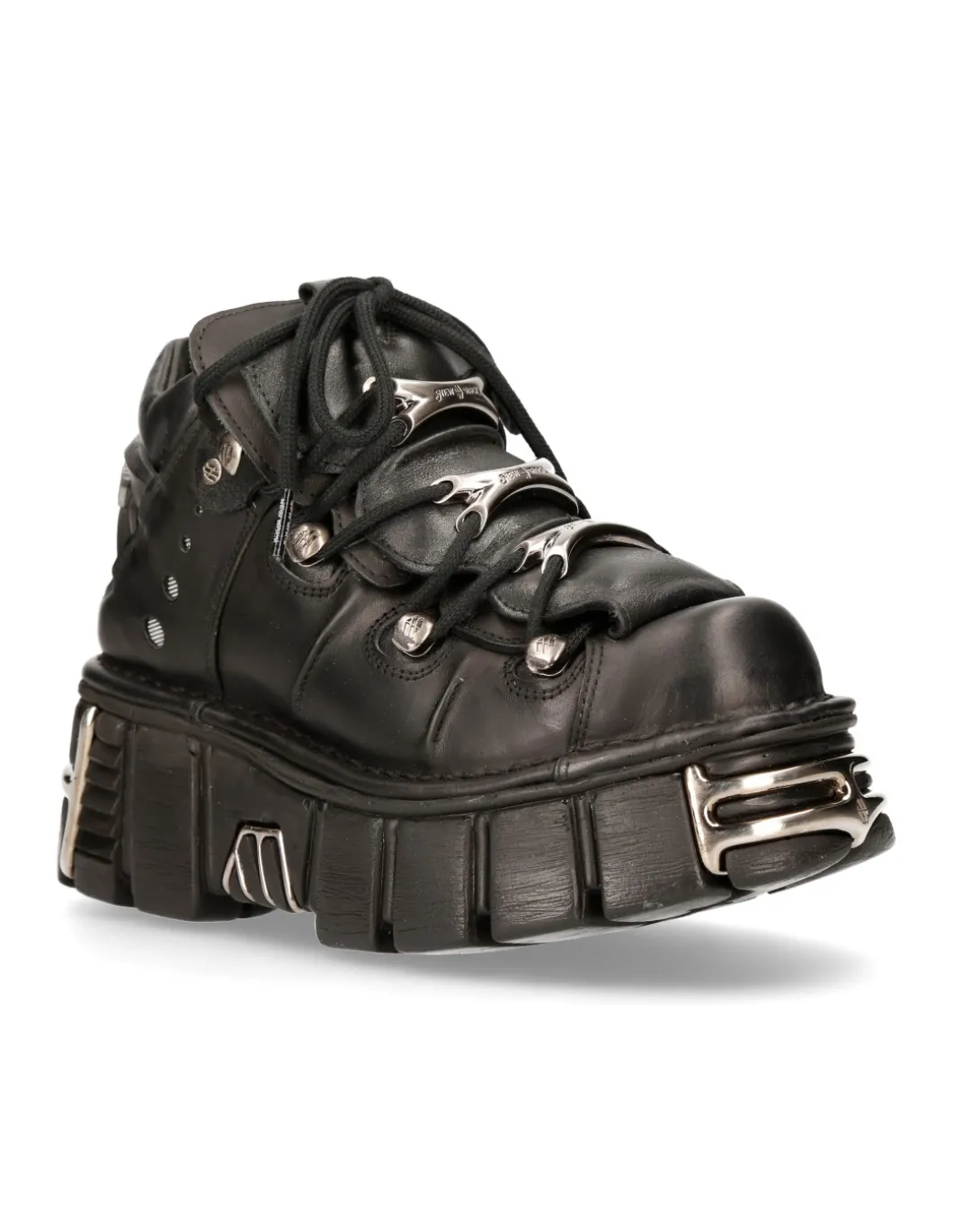 ANKLE BOOT BLACK TOWER WITH LACES M-106-S1