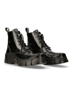 ANKLE BOOT BLACK TOWER WITH LACES M-WALL025N-C3