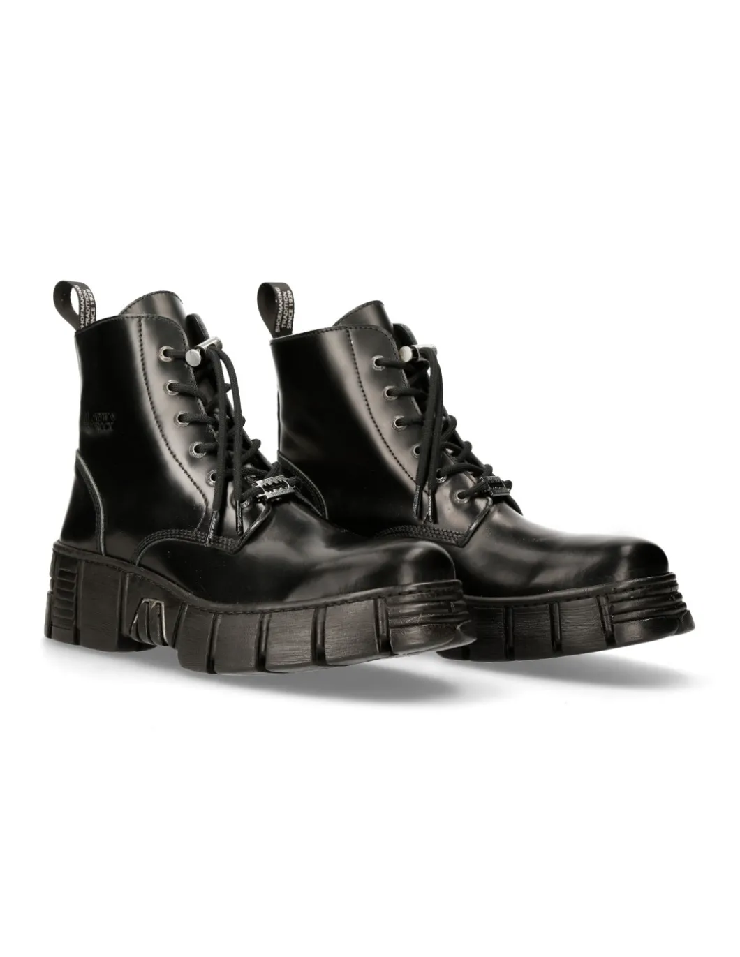 ANKLE BOOT BLACK TOWER WITH LACES M-WALL025N-C3