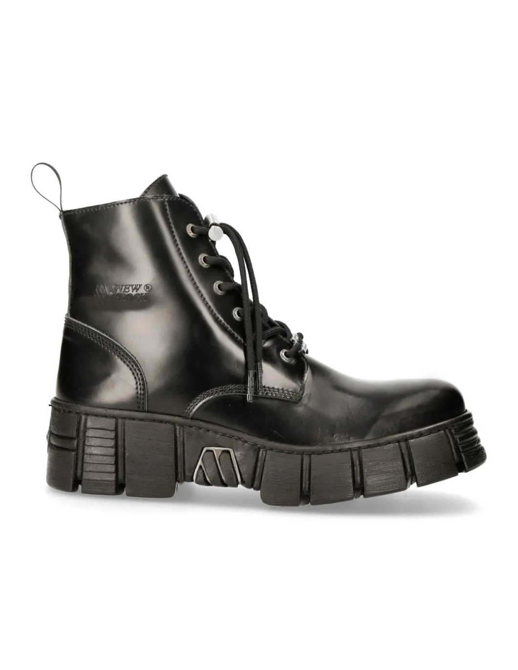 ANKLE BOOT BLACK TOWER WITH LACES M-WALL025N-C3