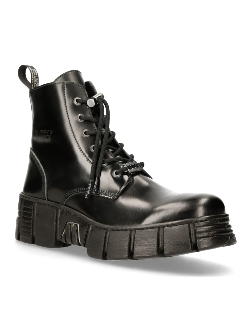 ANKLE BOOT BLACK TOWER WITH LACES M-WALL025N-C3