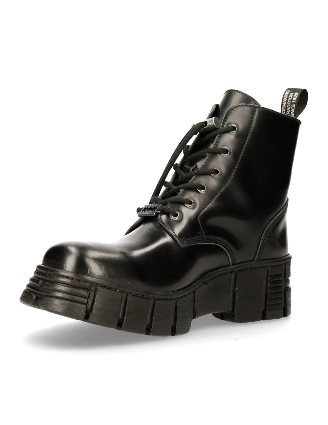 ANKLE BOOT BLACK TOWER WITH LACES M-WALL025N-C3