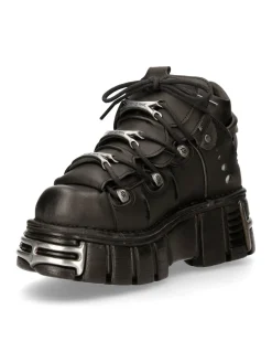 ANKLE BOOT BLACK TOWER WITH LACES M-106-VS1